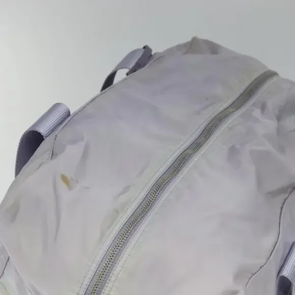 PRADA Boston Bag Nylon Purple Silver